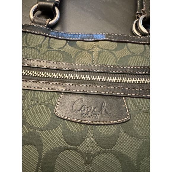 Coach F14693 Green Penelope Signature Tote - Picture 6 of 12